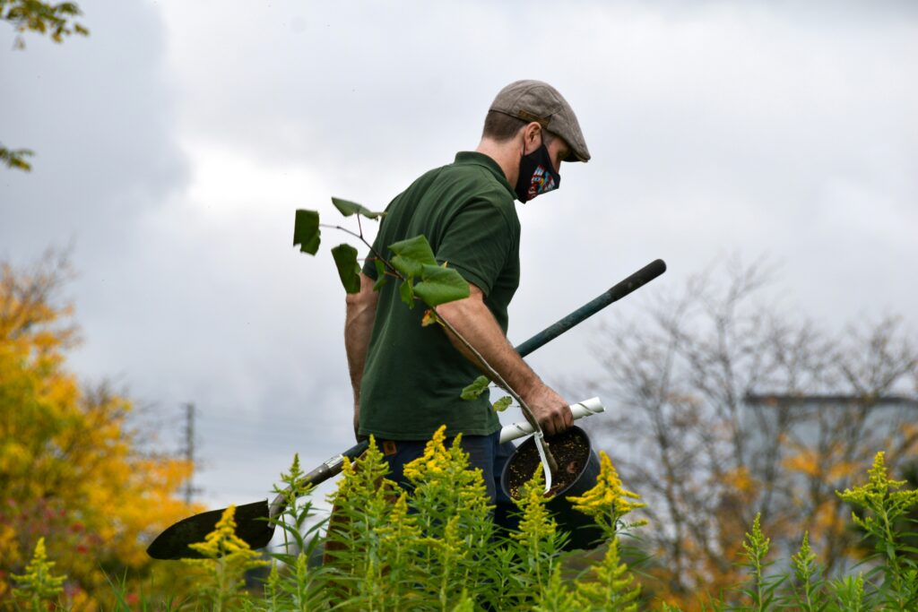 Landscaper at work